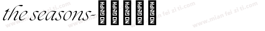 the seasons字体转换
